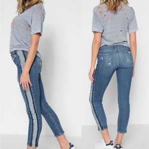 7 For All Mankind size 25 frayed raw sides boho women's jeans 25